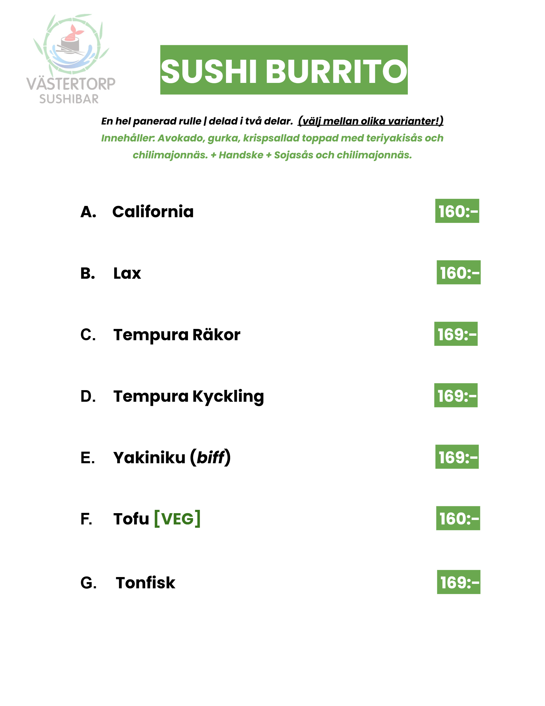 Menu page 1