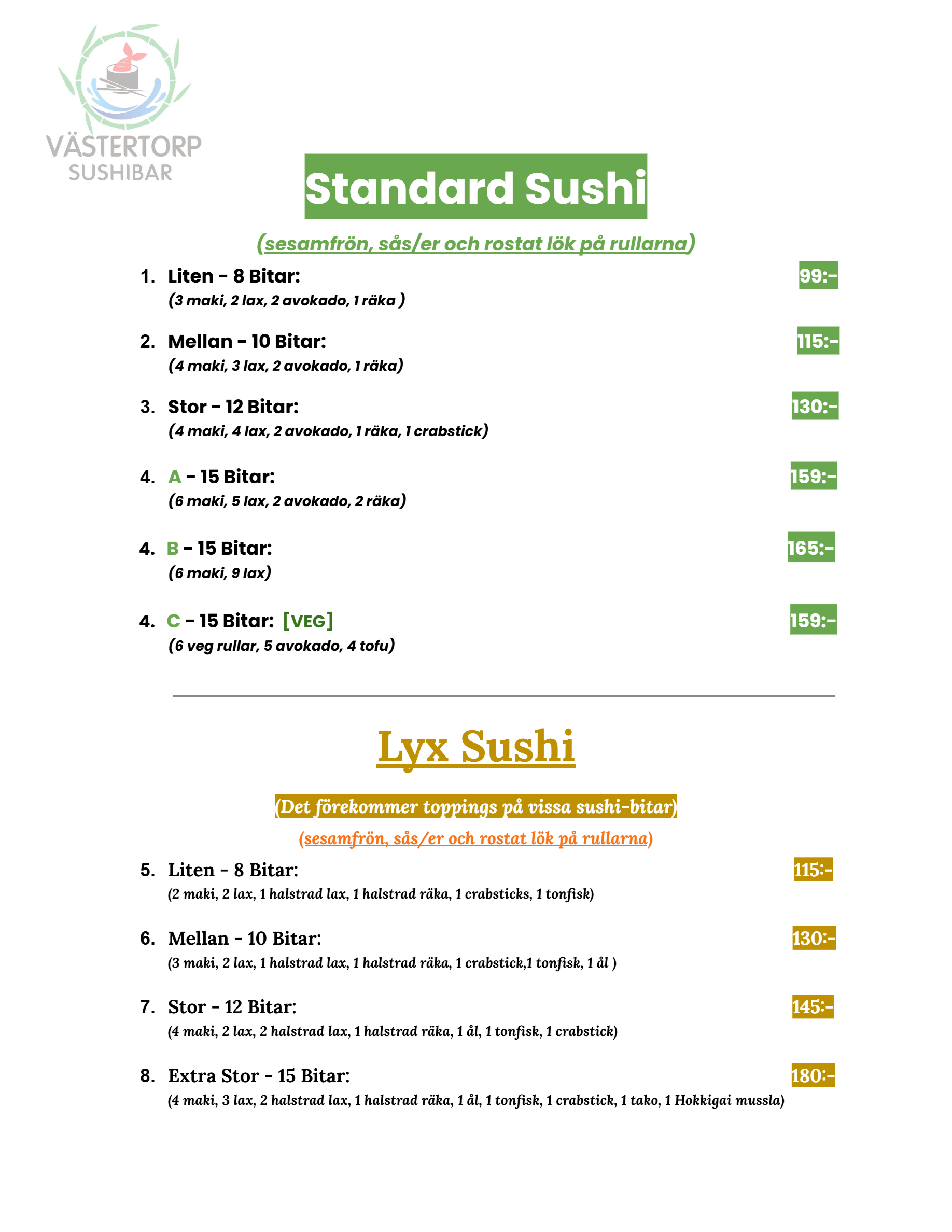 Menu page 2