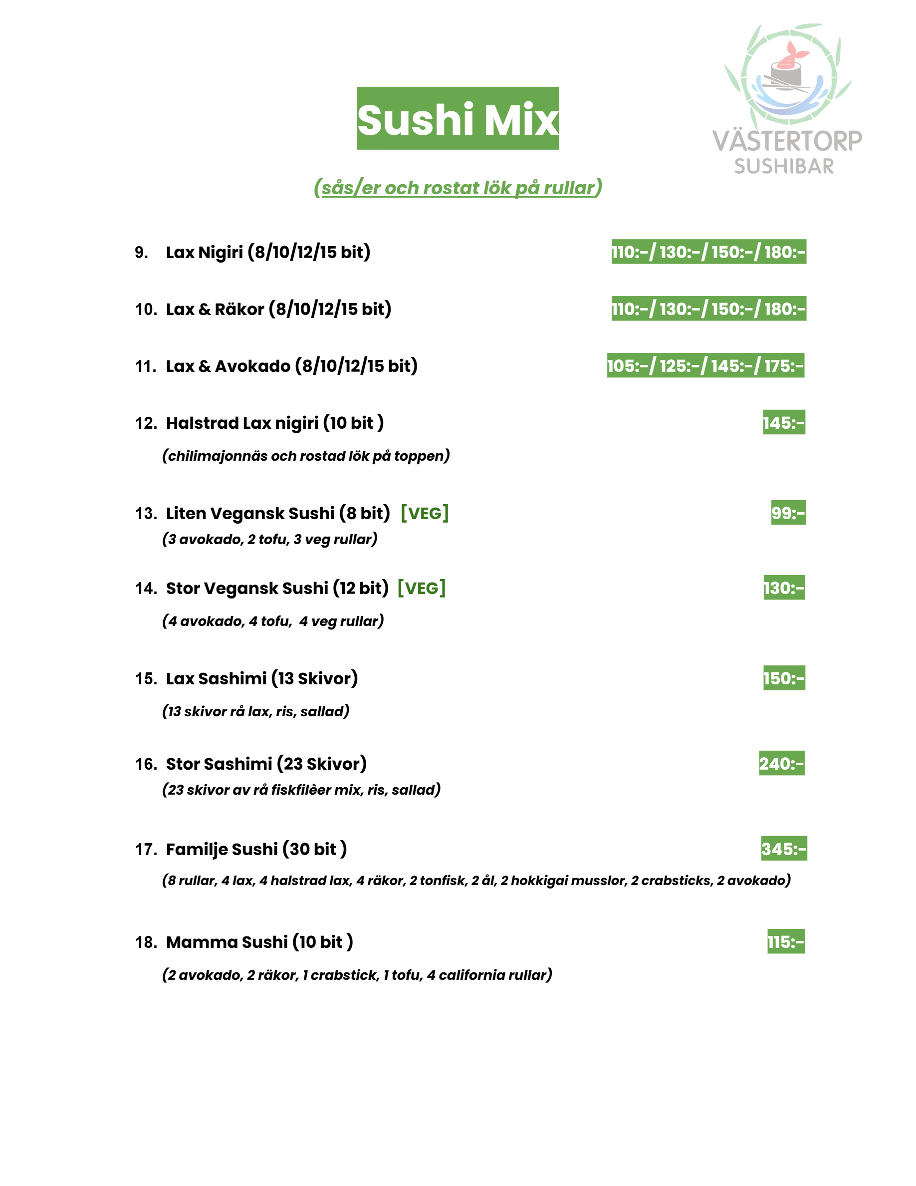Menu page 3